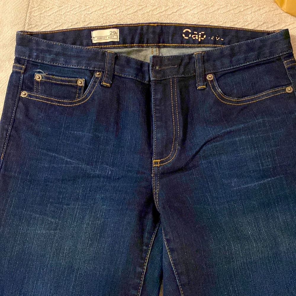 Gap Mid-rise Perfect Boot Jean in Deep Indigo